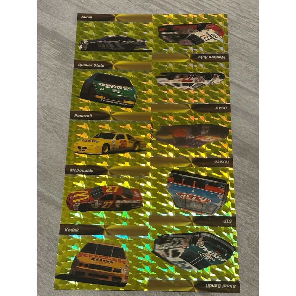 Vintage Set of 2 1994 Pro Set Power Racing 10 Card Uncut Sheets